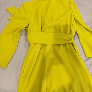 Zara Vibrant Yellow Long Sleeve Blazer Dress